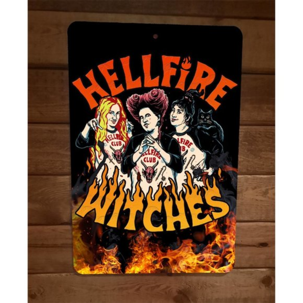 Hellfire Witches Hocus Pocus‎ Halloween 8x12 Metal Wall Sign Poster